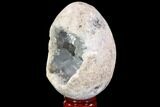 Crystal Filled Celestine (Celestite) Egg Geode #88304-1